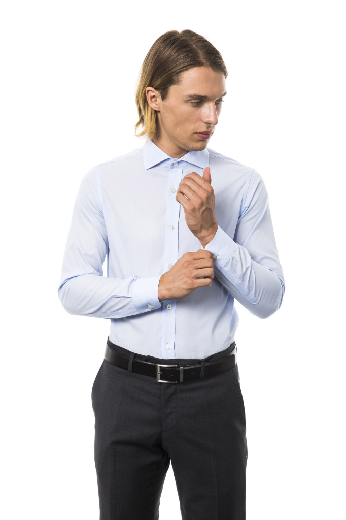 Camicia Venezia Collo Italiano Azzurro