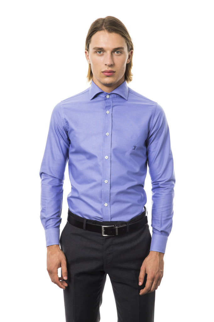 Camicia Capri Collo Francese Azzurro Oxford